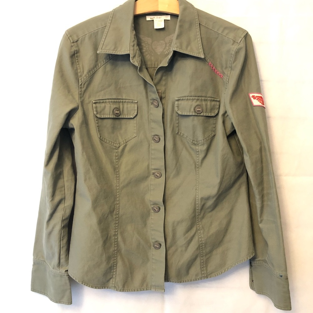 Army Green Button Down